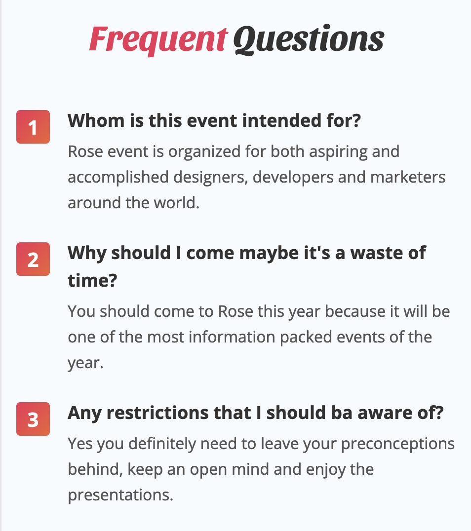 Frequent Questions