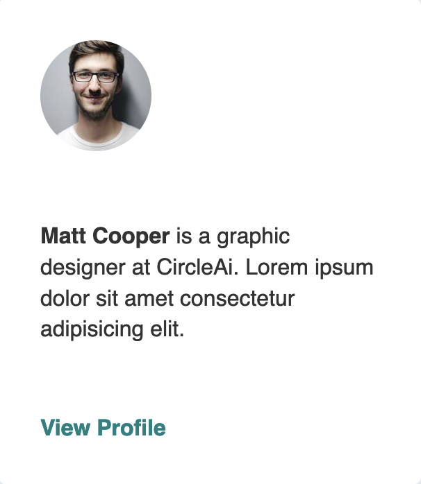 Profile Card with Bio & Link